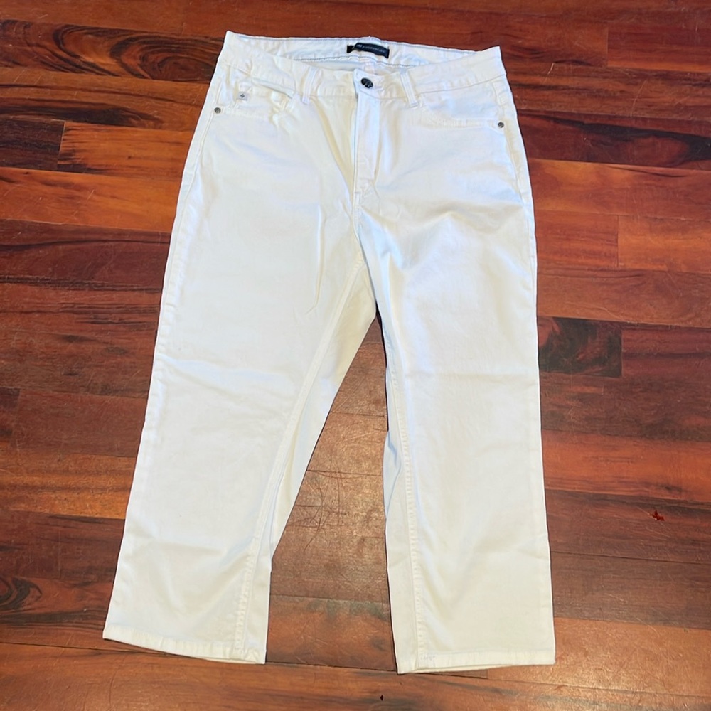 Lee Platinum Label white cropped Jeans- W 12